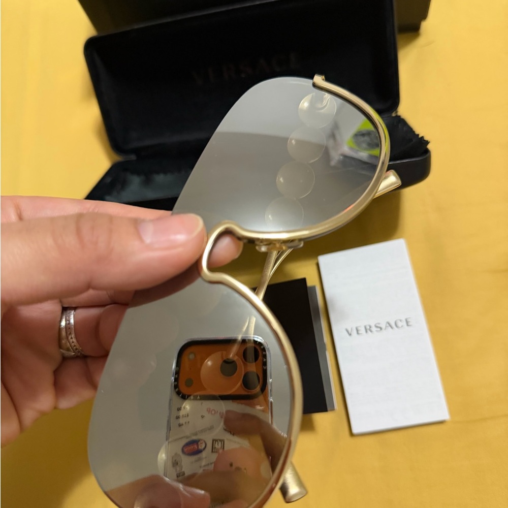 Versace Metallic Gold Women's Sunglasses